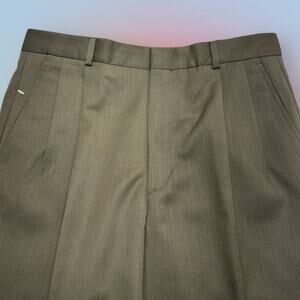 DAVID TAYLOR Men’s 32 x 32 Olive Green Dress Pant